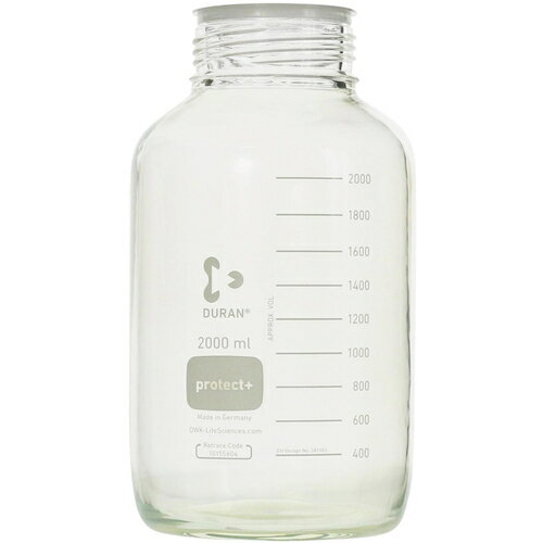 柴田科学(SIBATA) プロテクトプラスコートねじ口びん 広口 びんのみ 2000mL 6入 【品番:017550-2000A】