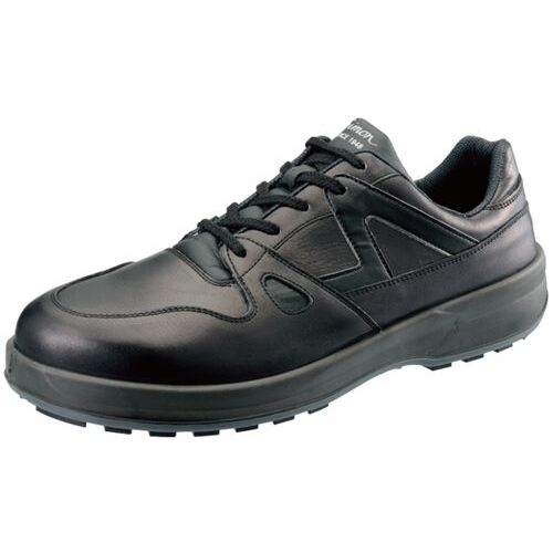 特長 ●加水分解しないSX高機能樹脂の採用により、高い耐久性を実現しました。 ●接地面積が大きく安定感に優れ、全方向性耐滑です。 ●自衛隊や警察本部、消防本部でも採用されています。 仕様 ●寸法(cm)：27.0 ●足幅サイズ：EEE ●色：ブラック ●規格：JIST8101CI/S/P1/F2/HI1/H合格 ●US(アメリカ)規格サイズ：9.5 ●UK(イギリス)規格サイズ：8 1/2 ●EU(ヨーロッパ)規格サイズ：42 ●JIST8101CI/S/P1/F2/HI1/H合格 ●耐圧迫荷重：10±0.1kN 材質 ●甲被:銀付牛革 ●先芯:ワイドACM樹脂 ●靴底:SX高機能樹脂+2層SXラバー(SX3層底Fソール) ●中敷：クレイドルインソール 質量・質量単位 ●860.0g 【メーカー名】（株）シモン 【メーカー品番】8611BK-27.0