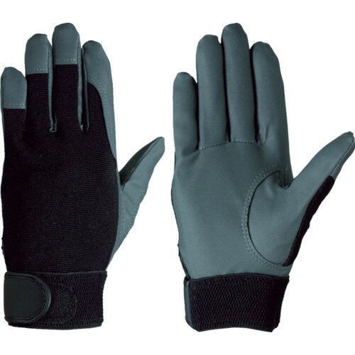 シモン 合皮手袋 作業手袋 袖口マジックバンド式 ハンドバリア ＃30 ブラック M 【品番：HB30 M】