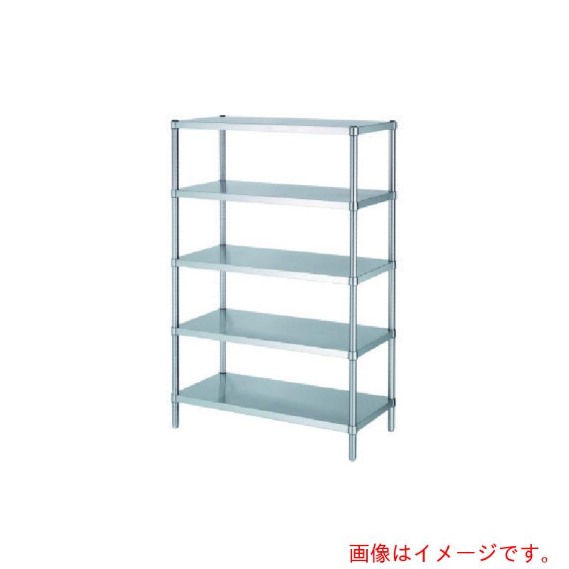 【別途送料あり】シンコー（SINKO）　ステンレスラックベタ棚5段　RB5型　SUS430　888×588×1800　【品番：RB5-9060】