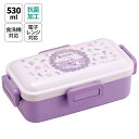 スケーター　抗菌 食洗機対応 ふわっと弁当箱 530ml PFLB6AG　クロミ フラワーリース　【品番：4973307656040】