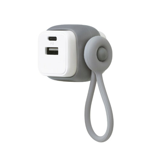 ソニック ユートリムエル USB充電器 USB-A&C ケーブルリング付 グレー 【品番:UL-6943-GL】 ソニック ユートリムエル USB充電器 USB-A&C ケーブルリング付 グレー 【品番:UL-6943-GL】