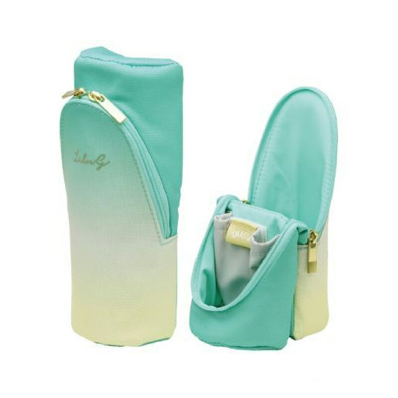 ソニック　スマ・スタ　リル グラデ 立つペンケース　グリーン　【品番：FD-3417-G】