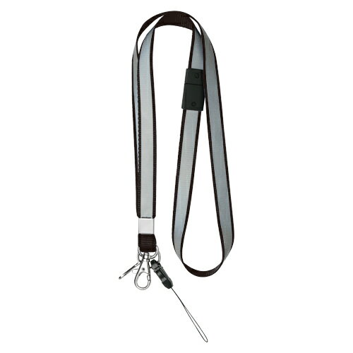 Tie and Clip - 【メール便対応】ソニック　安全反射ストラップ　黒　【品番：SG-279-D】
