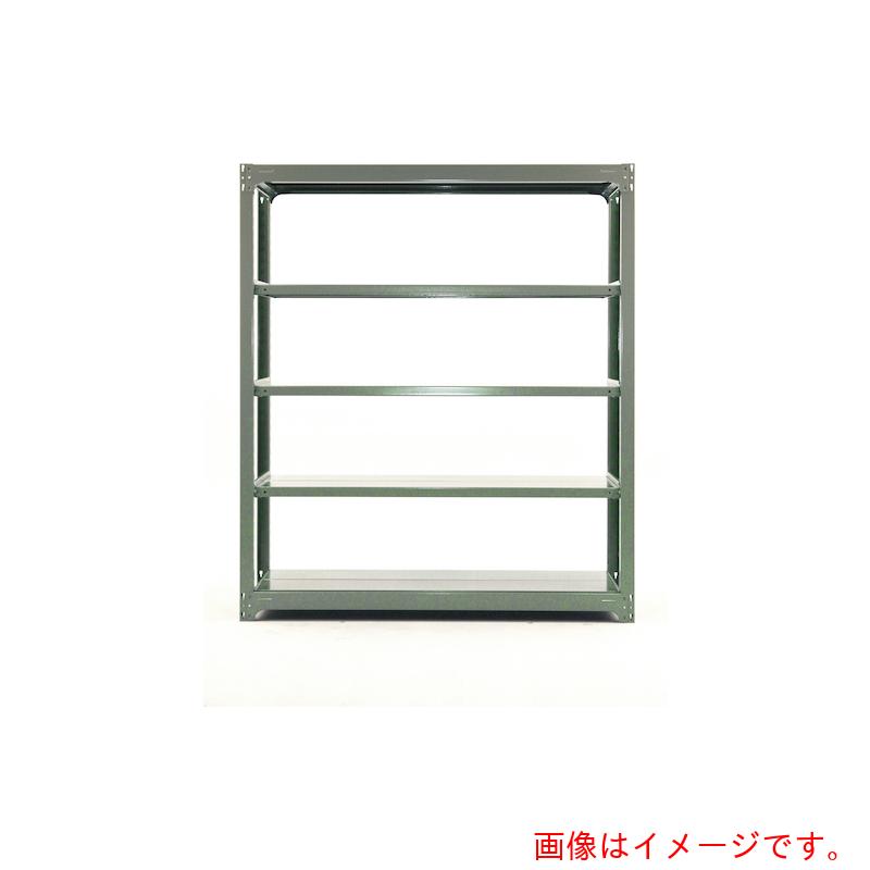 【法人限定】双福鋼器　中量ボルトレスラック　500kg　2100×1200×480　天地5段　増連　ライトグリーン　【品番：MBH-74S5-CG】
