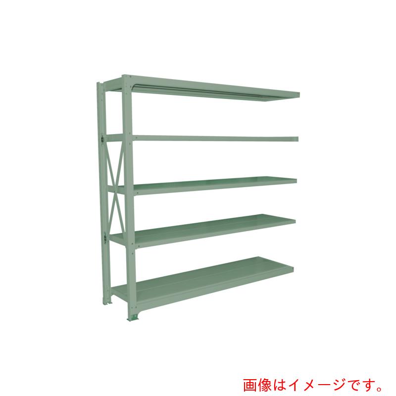 【別途送料あり】双福鋼器　中量ボルト式ラック　300kg　1200×1200×910　天地4段　　増連　ライトグリーン　【品番：MSL-44L4-CG】(4)