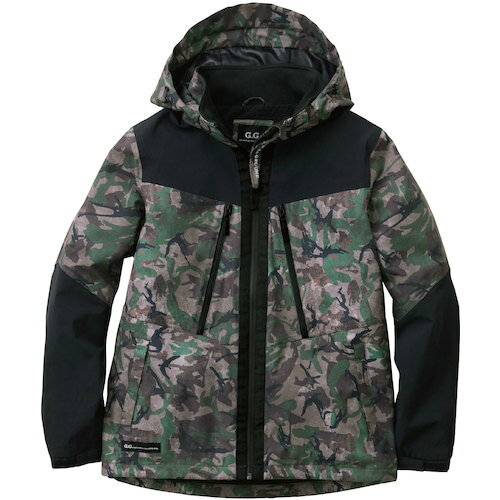 桑和（SOWA）　G．G．　0284−10　防水防寒ブルゾン（迷彩）　カモフラグリーン　6L　【品番：0284-10-510-6L】