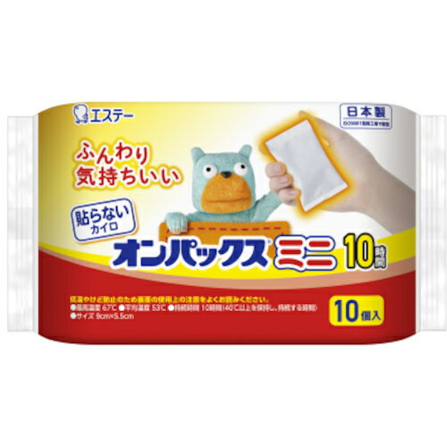 エステー　カイロ　新KUMA貼らないオンパックスミニ　10P　【品番：ST45303】