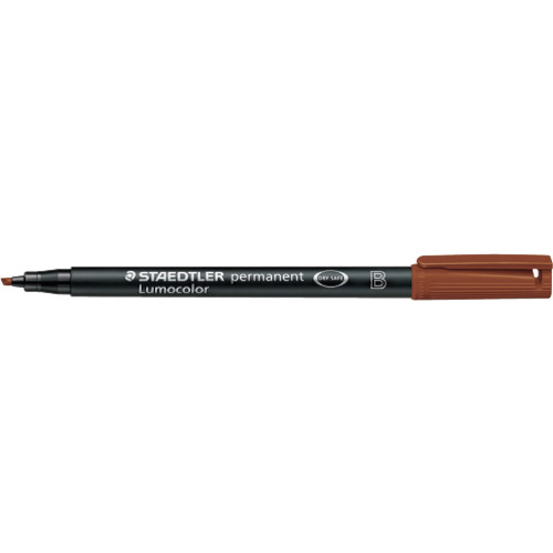 【メール便対応】ステッドラー日本（STAEDTLER） 581577）ルモカラーペン 油性 太書き B ブラウン 【品番：314-7】