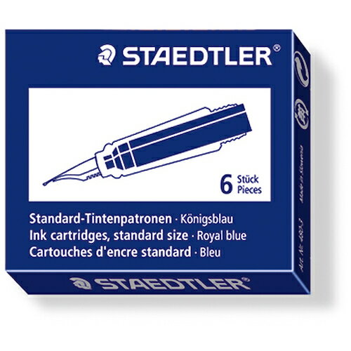 【メール便対応】ステッドラー日本（STAEDTLER）　210997）万年筆　カートリッジインク　ロイヤルブルー　【品番：480-3】