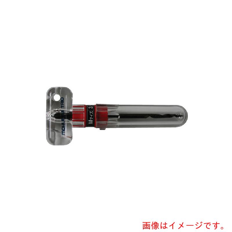 特長 ●木ネジ用下穴ビット・ドライバ・ヒートン廻しの3機能が付いています。 ●手廻し用キリです。 用途 ●一般木材への穴あけ・ビス締め・ヒートン廻しに。 仕様 ●下穴径(mm)：4 ●ドライバ(#)：2 材質 ●普通鋼、樹脂 質量・質量単位 ●57.0g 注意事項 ●キャップは固くなっている場合があります。キャップをはずす際は十分ご注意ください。 【メーカー名】（株）スターエム 【メーカー品番】35-M