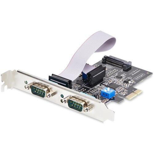 StarTech.com　RS232C　RS422　RS485インターフェースカード／PCIe　x1／2ポート／Win＆Linux／DB9　拡張　【品番：2S232422485-PC-CARD】