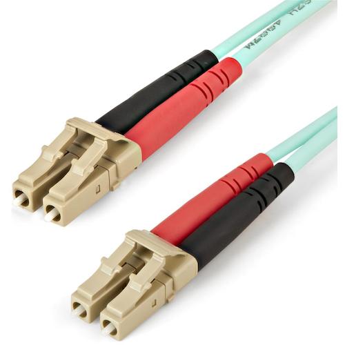 StarTech.com　光ファイバーケーブル／2m／OM4準拠／50／125／LC−LC／LSZH／イエロー／マルチモード光パッチコード　
