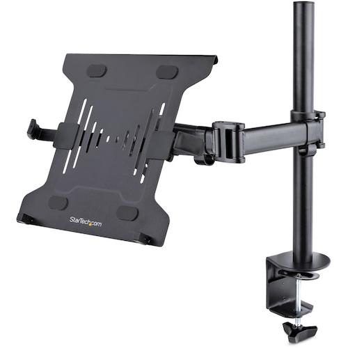 StarTech.com　ノートパソコンアーム／モニターアーム両用／1画面／最大34インチ／VESA／多関節／Cクランプ・グロメット固定式　