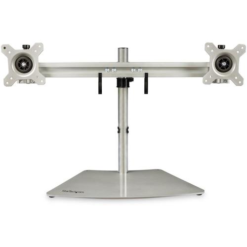 StarTech.com　モニタースタンド／左右2画面／最大24インチ／耐荷重8kg（各液晶）／スチール／PC　パソコン　ディスプレイアーム　