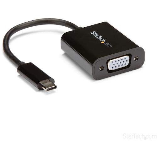 StarTech.com ディスプレイアダプター／USB-C - VGA／1920x1200／14cmケーブル／ブラック／ビデオ 変換コンバーター 【品番：CDP2VGA】
