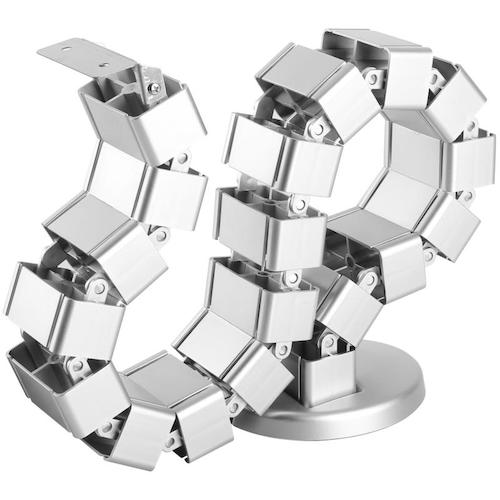 StarTech.com　ケーブルマネージャー／4内部管／長さ調節可能／セグメント（節目）着脱可能／シルバー／配線オーガナイザー　