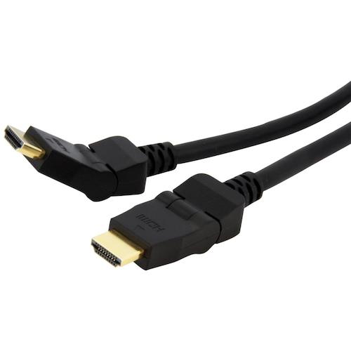 StarTech.com　HDMI　1．4ケーブル／1．8m／4K30Hz／180度回転コネクター／ハイスピード／オス−オス／モニターケーブル　