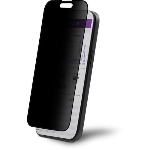 StarTech.com　覗き見防止iPhone　15　Plus用ガラスフィルム／4方向プライバシー／ブルーライトカット／ガイド枠付き／強化ガラス　【品番：I15T1-PRIVACY-SCREEN】