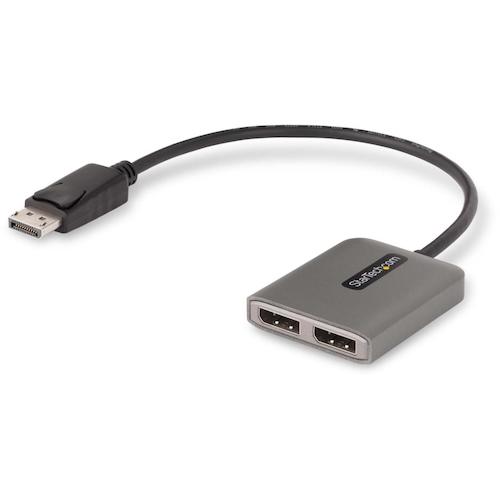 StarTech.com　ディスプレイアダプター／DisplayPort　1．4　−　2x　DP／4K／Windowsのみ／MSTハブ／DP..