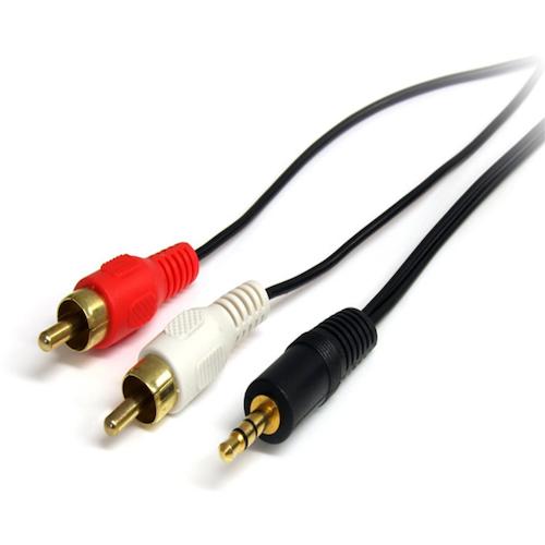 Set - 【メール便対応】StarTech.com　オーディオケーブル／91cm／3．5mm　3極ステレオミニ　−　2x　RCA／オス−オス／RCA変換ケーブル　【品番：MU3MMRCA】