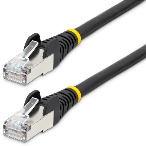 StarTech.com　カテゴリ6a　LANケーブル／5m／ブラック／10GbE　500MHz／ハロゲンフリー／ツメ折れ防止機構付　
