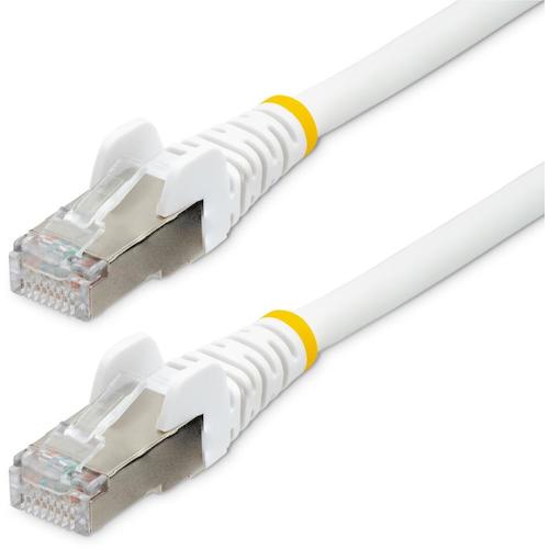 StarTech.com　カテゴリ6a　LANケーブル／0．5m／ホワイト／10GbE　500MHz／ハロゲンフリー／ツメ折れ防止機構付　