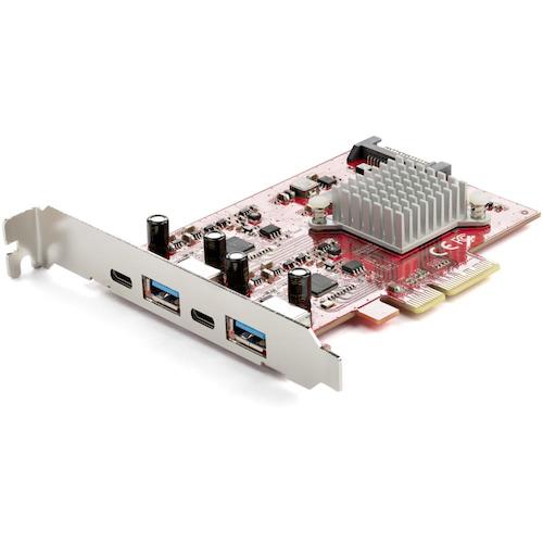 StarTech.com　USB増設PCIeカード／2x　USB−C　＋　2x　USB−A　／10Gbps　USB　Gen2拡張カード　