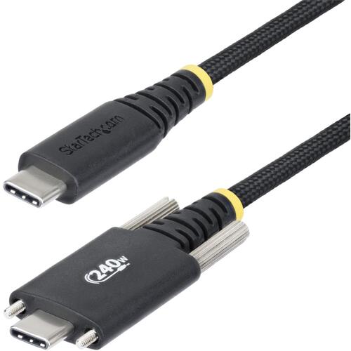 StarTech.com　USB−Cケーブル／パネルマウント／2m／USB　2．0／Type−C／240W　5A　PD／USB−IF／高速充電　