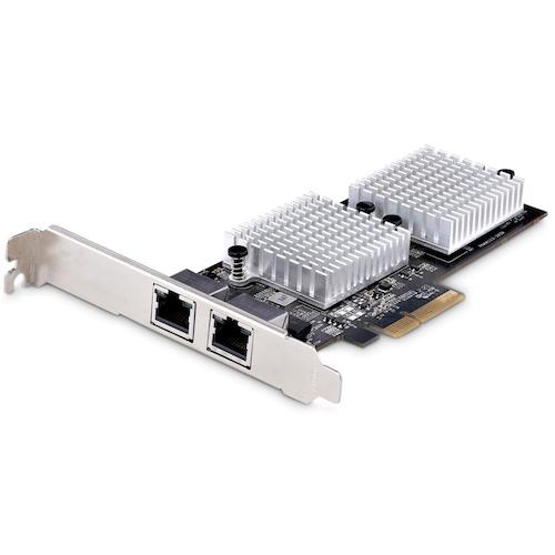 StarTech.com　ネットワークアダプターカード／PCI　Express　x1／2ポート／10GbE　RJ45　LAN　カード　