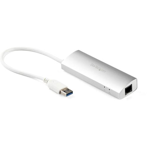 StarTech.com　USBハブ／USB　3．0／USB−A　−　3x　USB−A／LAN／バスパワー／シルバー　【品番：ST3300G3UA】