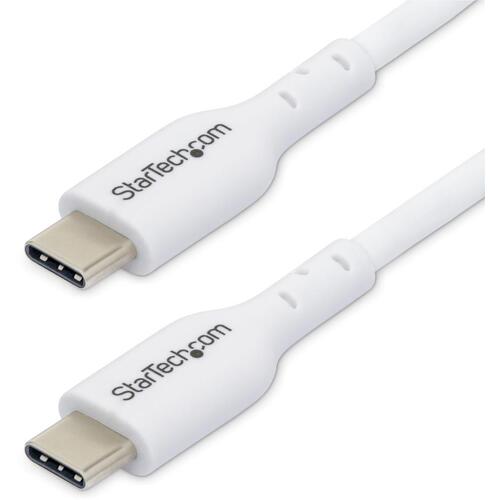 StarTech.com　USB−C充電ケーブル／1m／USB　2．0／60W　3A／USB　PD　2．0／ホワイト／Type−C　高速充電コード　
