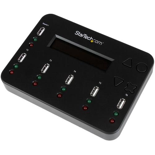 StarTech.com　USBメモリ　デュプリケーター／1対5／PC不要　スタンドアローン型／コピーモード2種類／消去モード3種類　