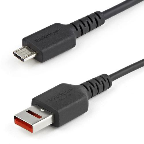 StarTech.com　USB　2．0ケーブル／1m／充電専用／Type−A　−　Micro−B／データ通信機能カット／オス−オス／ブラック　