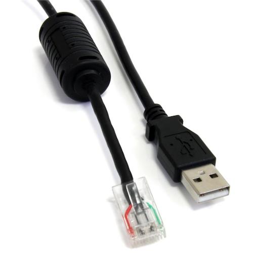 StarTech.com　USB　2．0ケーブル／1．8m／Type−A　−　RJ45／APC　UPS専用／AP9827互換／USB−UPS変換　