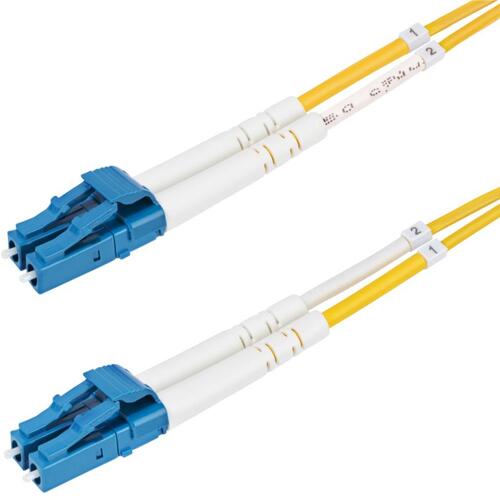 StarTech.com　光ファイバーケーブル／OS2シングルモード／50m／LC−LC／2芯／デュプレックス／LSZH／アクア／オプティカル　