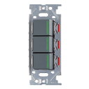 スガツネ工業 ガイドランプ付埋込トリプルスイッチ PXP-J-NKW03009型 ソリッドグレー 【品番:PXP-J-NKW03009-SG】
