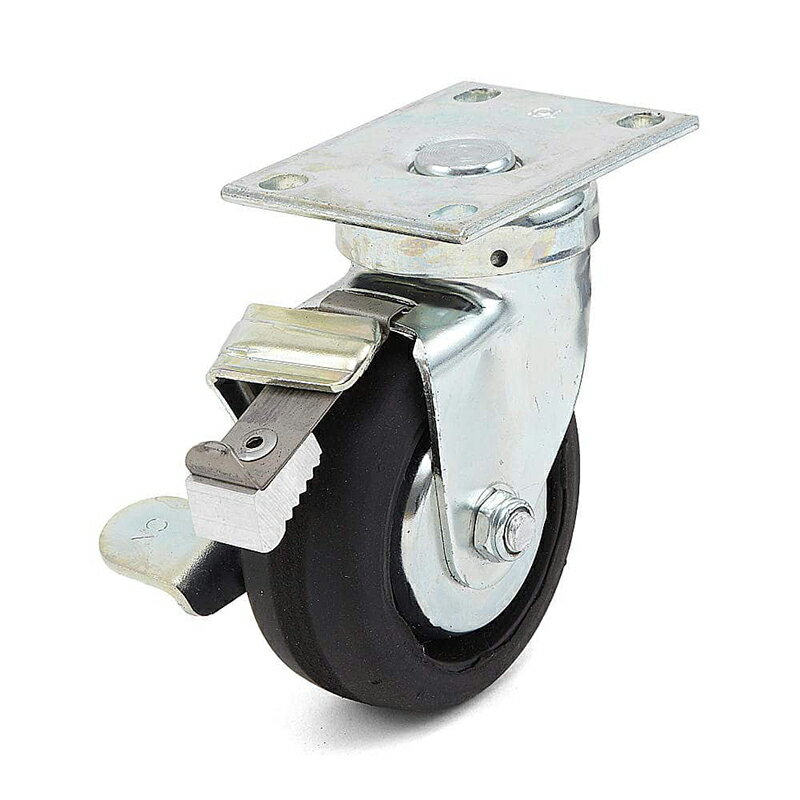 スガツネ工業　DARCOR　重量用キャスター 60シリーズ プレートタイプ 自在車 ブレーキ付　【品番：SUG-..