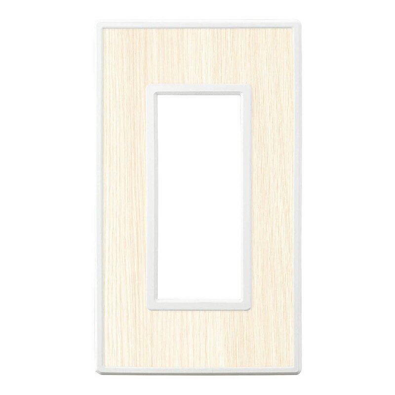 【メール便対応】スガツネ工業　LAMP　スイッチ・コンセントプレート PXP-FW型 PAT 1連　ホワイトオーク　【品番：PXP-FW01-WW】