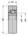 スガツネ工業　プラスチックベアリング 外周フラットタイプ 内軸穴仕様　【品番：DR-24-H6】