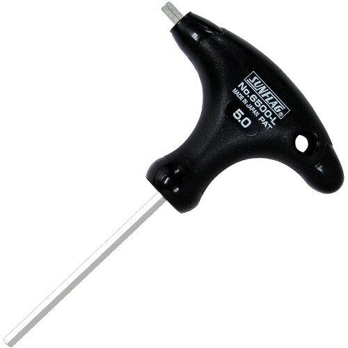【メール便対応】サンフラッグ（SUNFLAG） TグリップHEXレンチ 5．0mm 【品番：6500L-5.0】