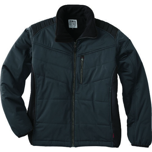 サンエス（SUN・S）　ストレッチ防寒ブルゾン　チャコールXブラック色　Lサイズ　【品番：BO31600-69-L】