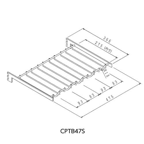 LIXIL（サンウェーブ）　ボトルラック（間口105cm×105cm）　【品番：CPTB47S】