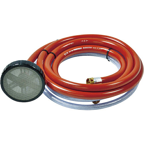 スーパー工業　吸水ホースASY　テトロン1／2−3m　円盤ストレーナ　黒　【品番：04999062】□