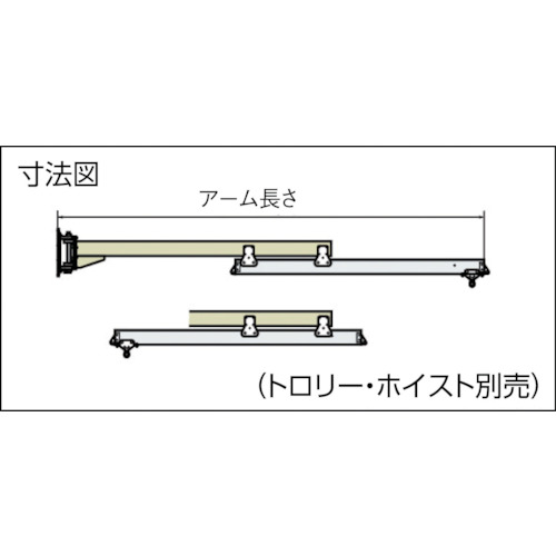スーパーツール　スーパー　二速電動チェーンブロック付ジブクレーン　柱取付・ア...