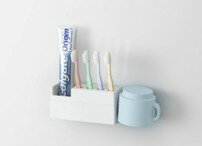 タカラスタンダード　どこでもラック スクエアタイプ　歯ブラシ立て　MGSUハブラシタテ（W）　ホワイト..