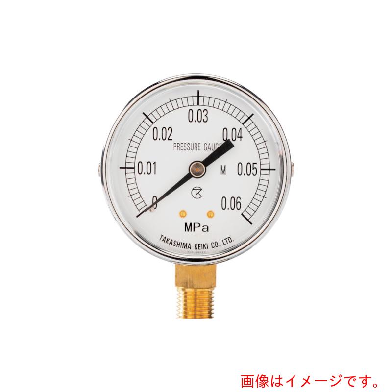 高島計器　一般蒸気用圧力計（A枠立型・φ60）圧力レンジ0．0〜4MPa　R1／4　【品番：101214040】