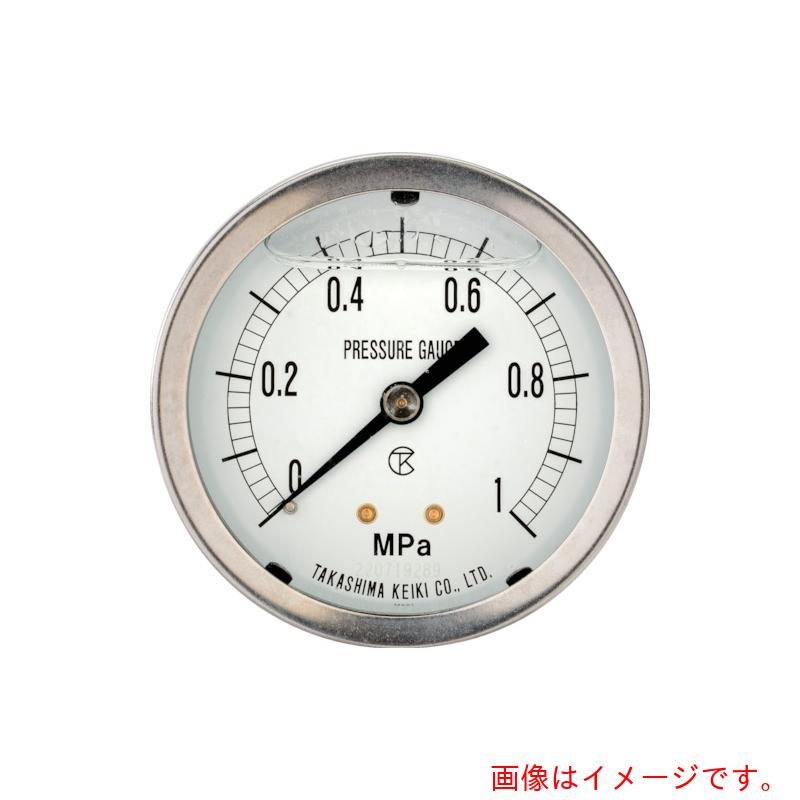 高島計器　グリセリン入圧力計（D枠埋込型・縁なし・φ60）圧力レンジ0．0〜0．4MPa　G1／4【131904073】　【品番：131904073】