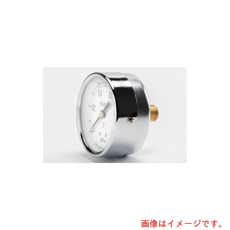 高島計器　小型圧力計（D枠埋込型・縁なし・中心ネジ・φ50）圧力レンジ0．0〜4MPa　G1／4　【品番：1754140】