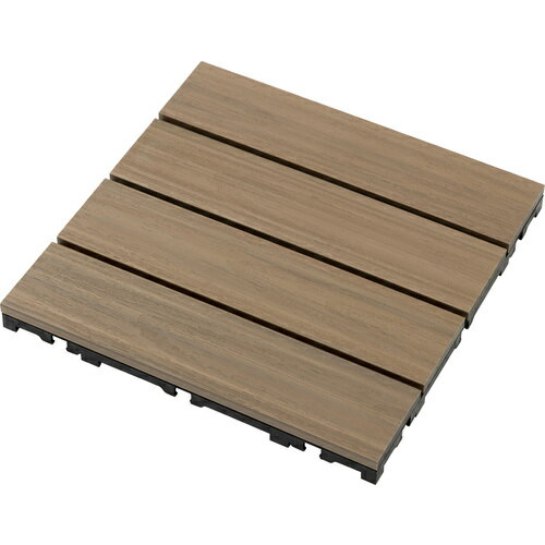 タカショー（Takasho）　デッキ・タイル用品　敷くだけデッキ　人工木　ウォールナット　30×30cm　【品..